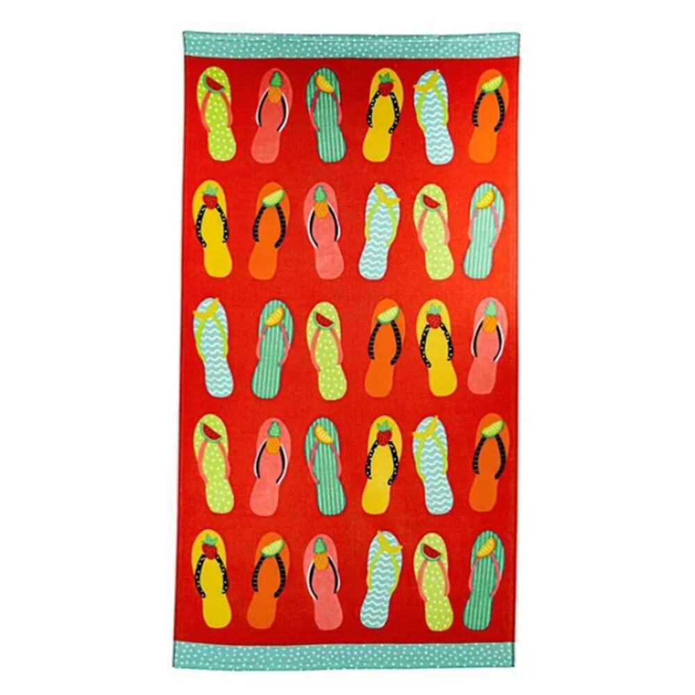 Celebrate Summer Together Flip Flop Beach Towel